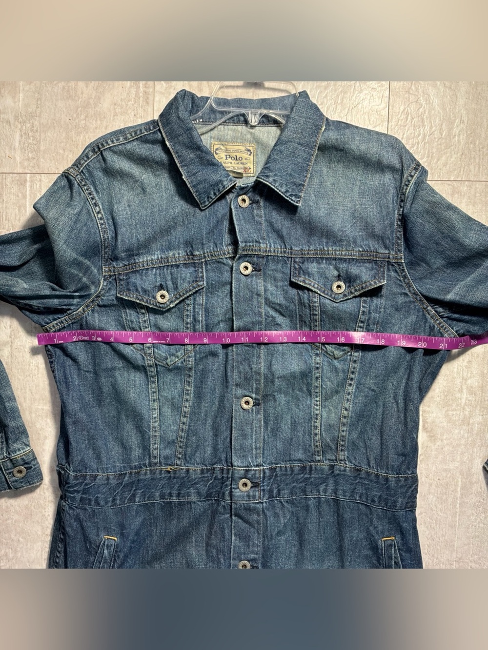 Lauren Ralph Lauren Women’s Blue Denim Trucker Dress Button Up XL - Picture 6 of 11